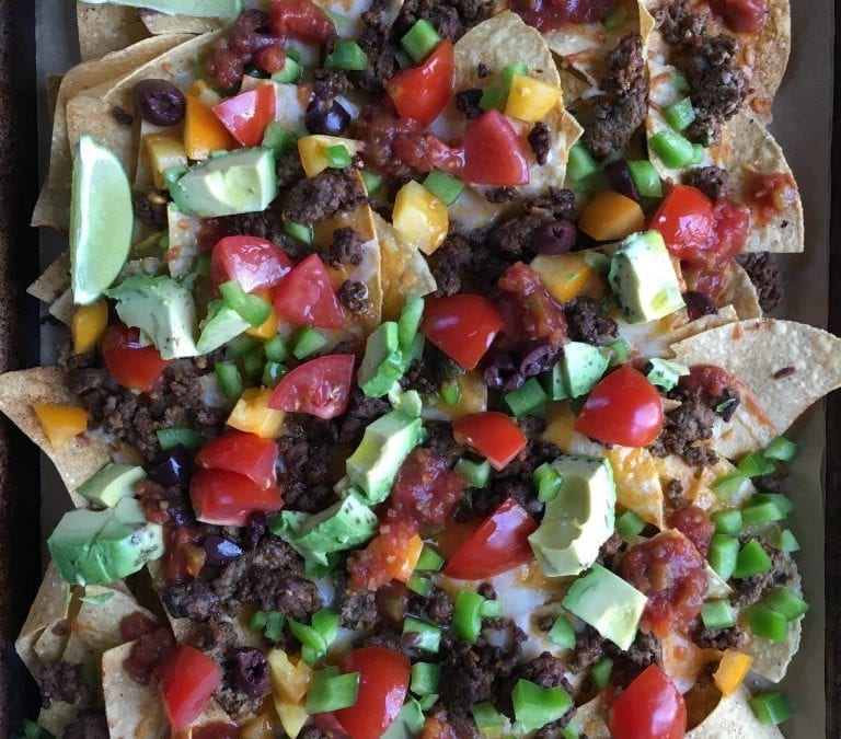 Loaded Sheet Pan Nachos from Hip Foodie Mom!