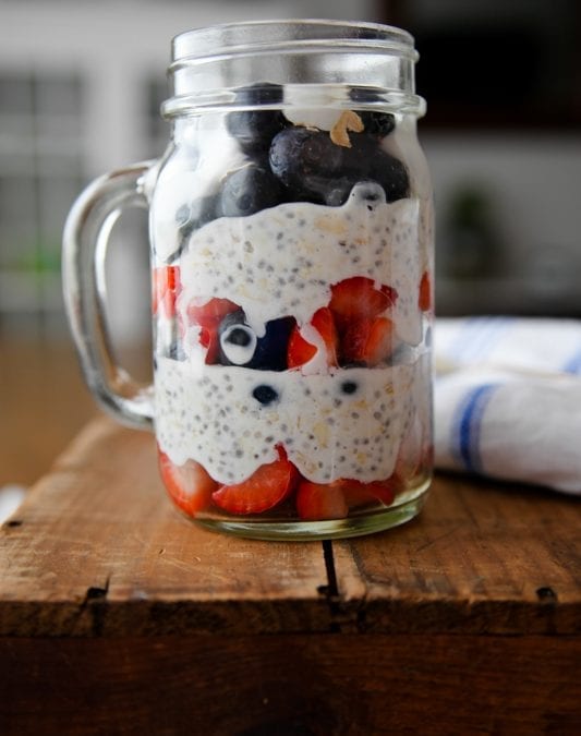 4th of July Overnight Oats