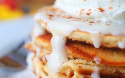 Maple & Cinnamon Roll Pancakes!
