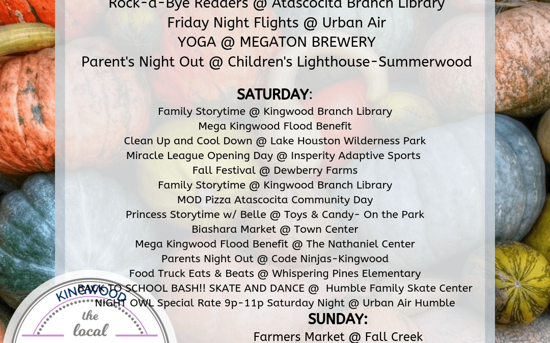 WEEKEND ROUND UP: 9/27-9/29