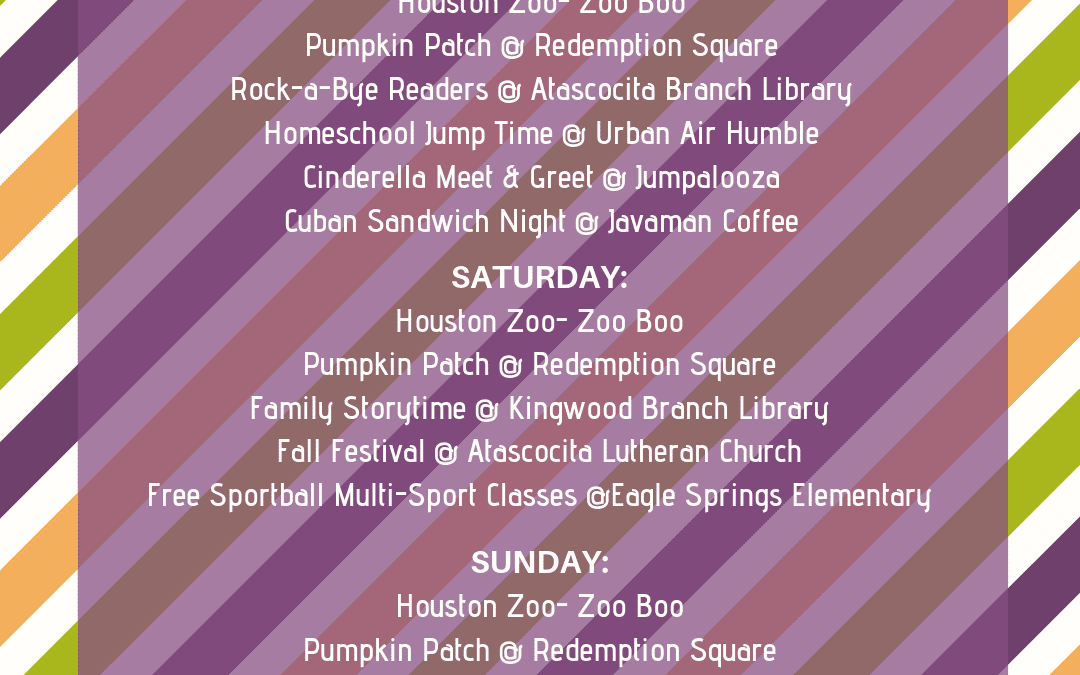 WEEKEND ROUND UP: 10/ 11-10/13