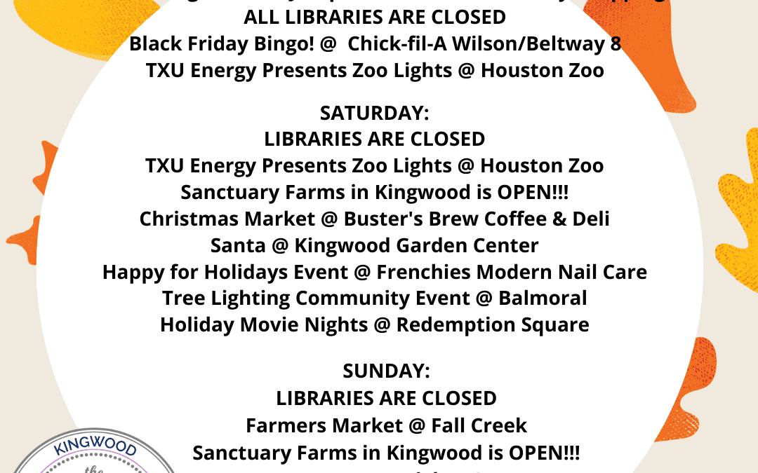 WEEKEND ROUND UP: 11/29-12/1