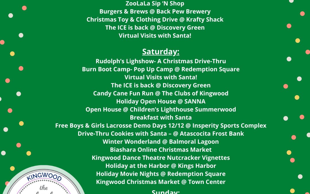 WEEKEND ROUND UP: 12/11-12/13