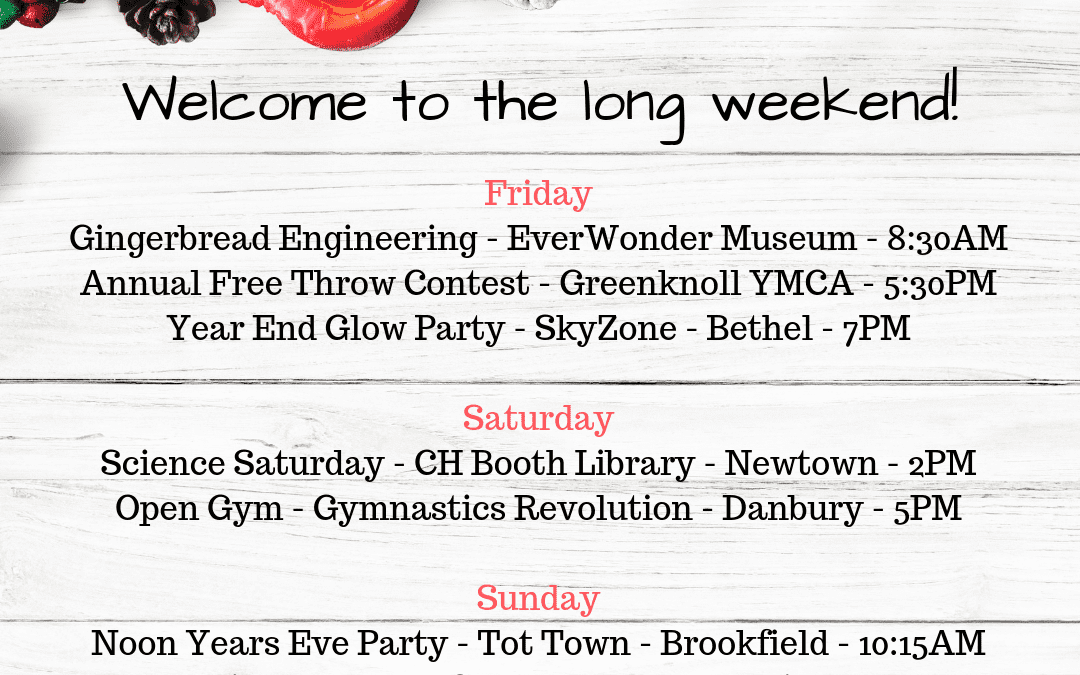 Welcome to the Last Weekend of 2018 (and some New Years Ideas for Kids)