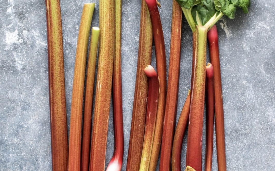 Vegan & Gluten-Free Berry Basil Rhubarb Crisp