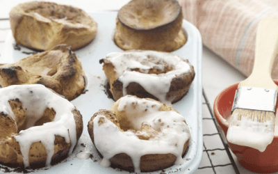 Melissa d’Arabian’s Cinnamon Popovers with Cream Cheese Glaze