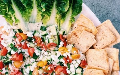 Greek Salad Hummus from Beach Cities Moms!