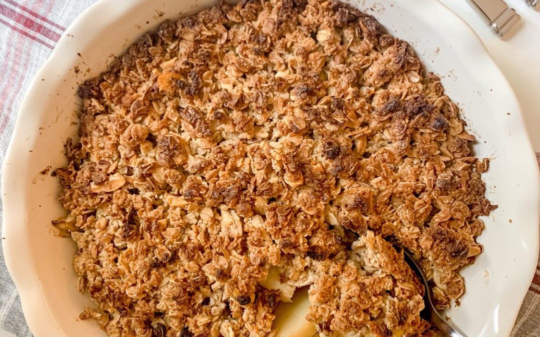 No-Peel Apple Almond Crisp!