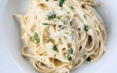 A Healthy Pasta Alfredo recipe from CatwithaK Cooks