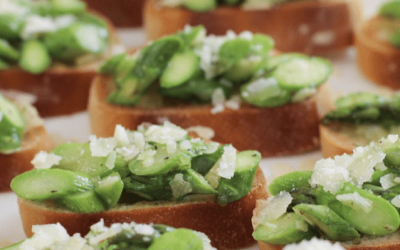 Truffle Asparagus Crustinis from the @habitualhostess