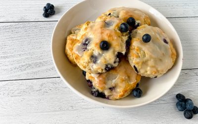 The Perfect Brunch Glazed Blueberry Biscuit