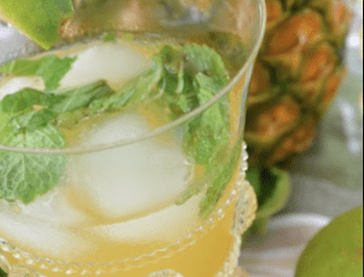 Easy Summer Cocktail: Pineapple, Lime, and Mint Sparkler!