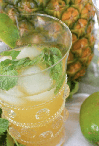 Easy Summer Cocktail: Pineapple, Lime, and Mint Sparkler!