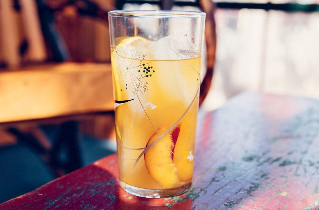 End of Summer Cocktail: Grilled Peach & Bourbon Smash