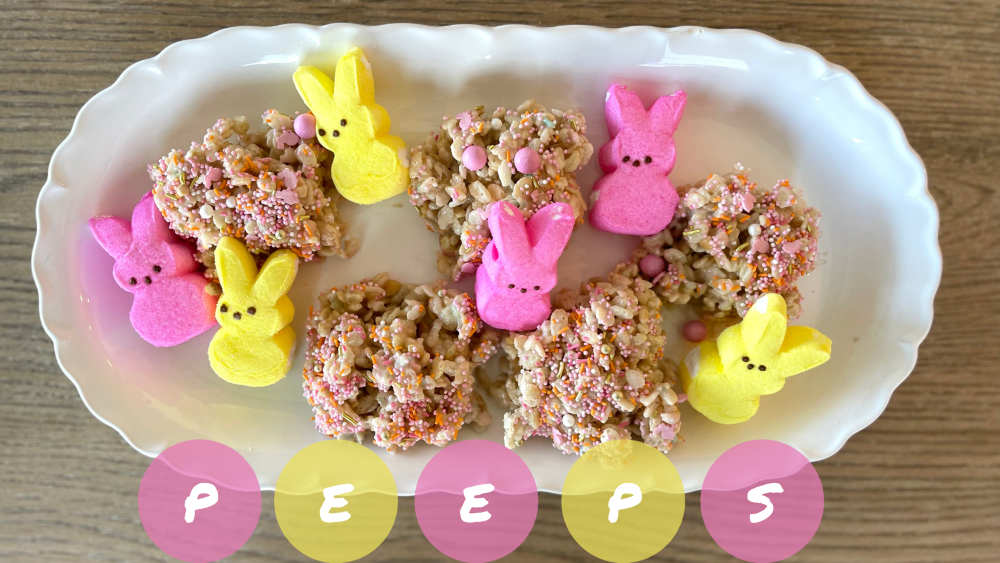 Easter Rice Krispies Peep Dessert